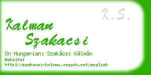 kalman szakacsi business card